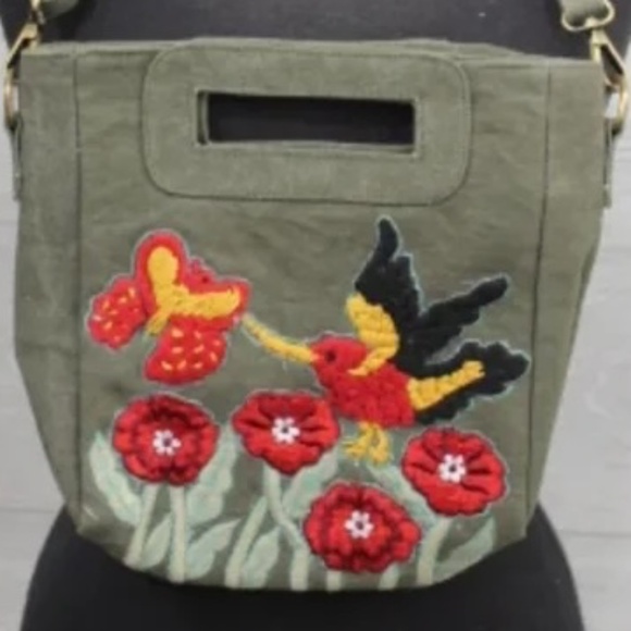 RAJ LA Tropical Olive Crossbody NWT - Picture 2 of 5